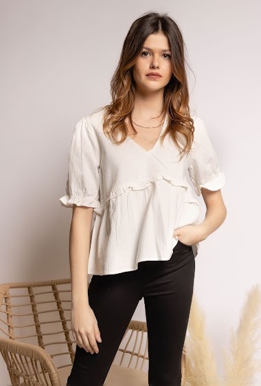 Wholesaler Atelier-evene - Oversized blouse with ruffles