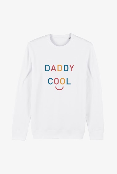Grossiste Koloris - Sweat Adulte Blanc  - Daddy cool