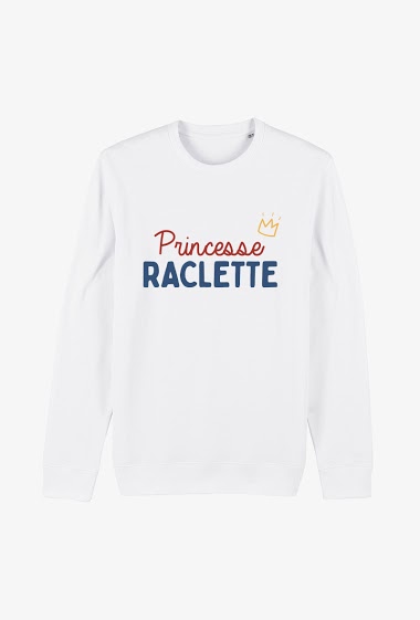 Grossiste Koloris - Sweat Adulte blanc - Princesse raclette
