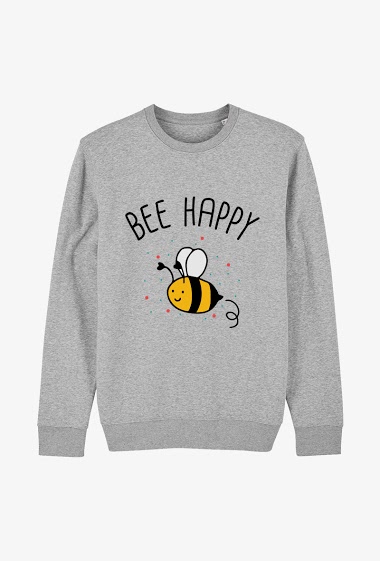 Großhändler Koloris - Sweat enfant gris - Bee happy