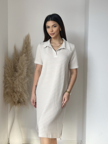 Wholesaler Koolook - Striped mid-length dress