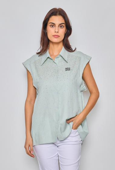 Wholesaler Ky Création - Sleeveless stripe shirt