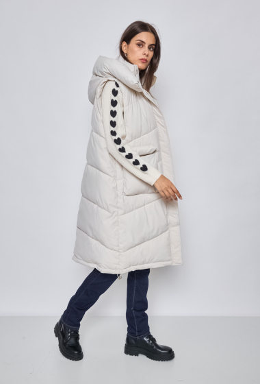 Wholesaler Ky Création - Sleeveless jacket - Long thick with removable hood