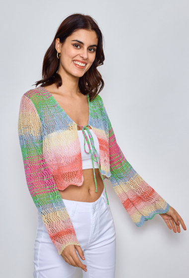 Wholesaler Ky Création - Crochet crochet crop vest