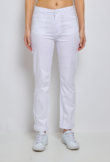 Wholesaler KY CREATION DENIM - Straight high cut size pants