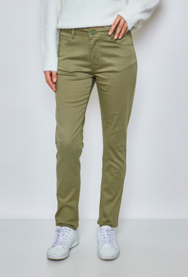 Grossiste KY CREATION DENIM - Pantalon taille haute coupe slim