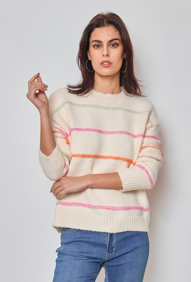 Wholesaler Ky Création - Multicolor strip sweater