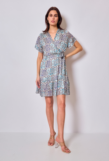 Wholesaler Ky Création - Short wrap dress with lining