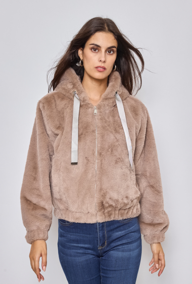 Wholesaler Ky Création - Fur jacket - hooded
