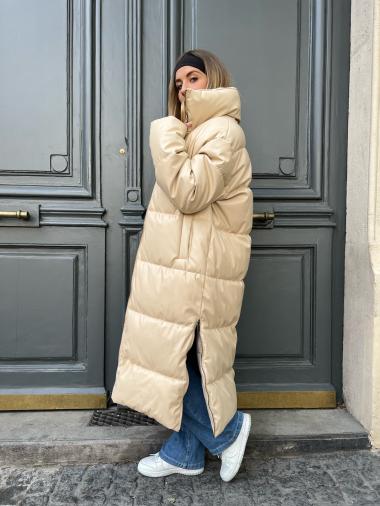 PU long down jacket