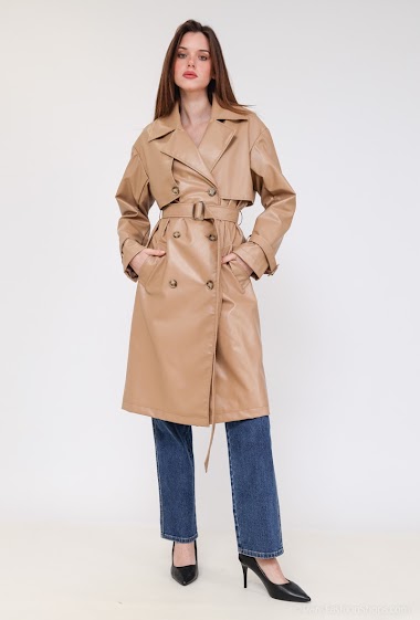 Wholesalers Kzell Paris - PU trench coat