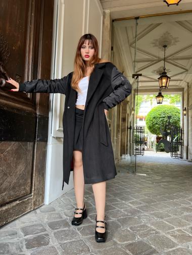 Grossiste Kzell Paris - Manteau avec effet bombers sur les manches