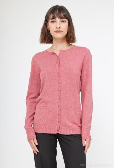 Wholesaler L.H - Round neck cardigan with pockets