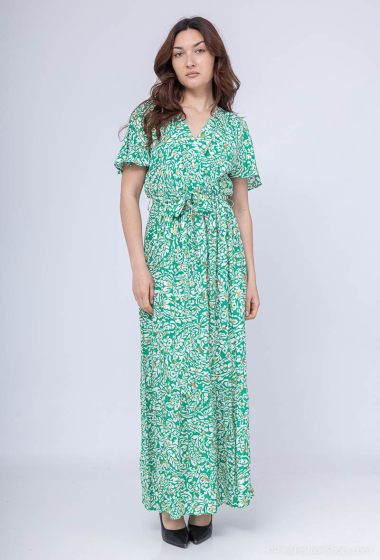 Wholesaler L.H - Long printed dress with gold