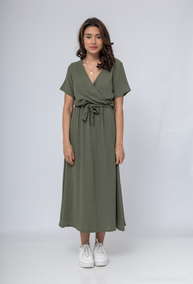 Wholesaler L.H - Plain wrap dress