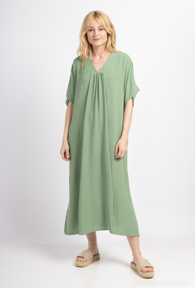 Wholesaler L.H - Plain V-neck dress