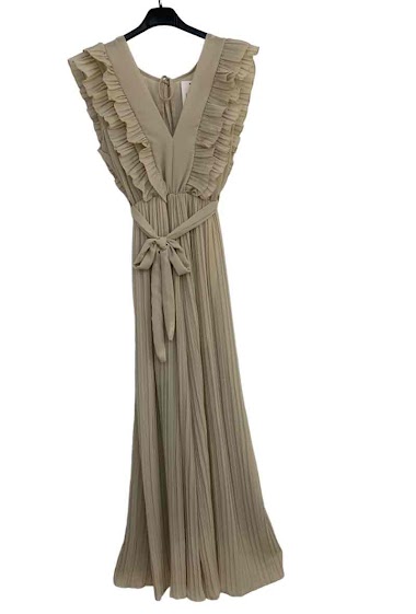 Wholesaler L.Steven - Pleated jumpsuit. fluid with ruffles at the bust