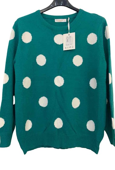 Großhändler L.Steven - Sweater with polka dot pattern