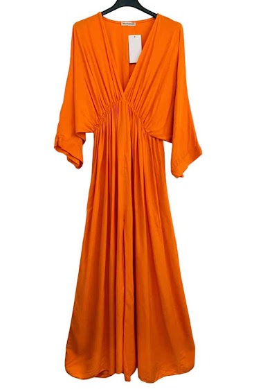 Wholesaler L.Steven - Long viscose dress with front slit