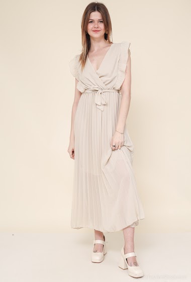 Wholesaler L.Steven - Long pleated dress