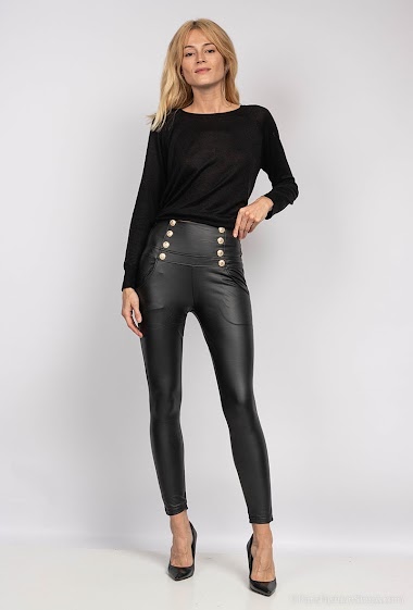 Wholesaler L8 - Faux leather leggings