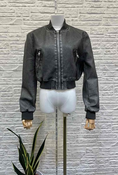 Wholesaler L8 - Washed faux leather bombers
