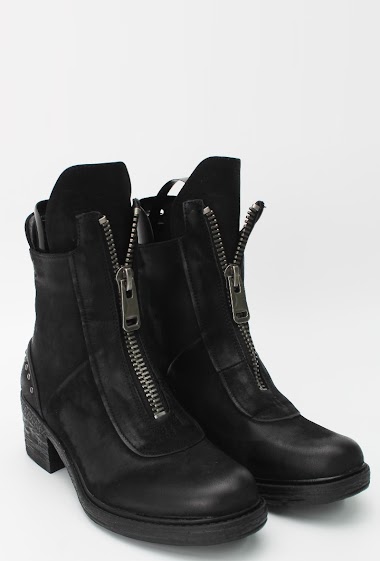 Wholesaler La Bottine souriante - Flat boots with a zip