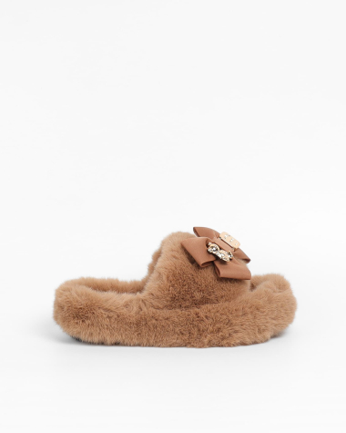 Wholesaler La Bottine souriante - women's wedge slipper with metal accessories