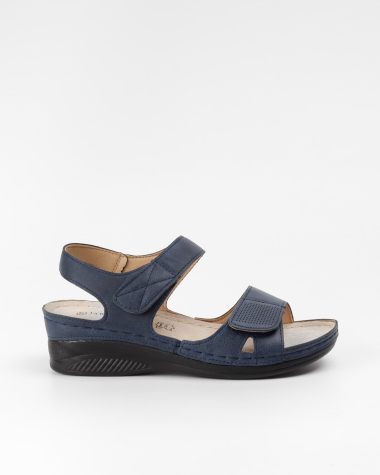 Wholesaler La Bottine souriante - Wedge sandals with velcro opening and leather sole