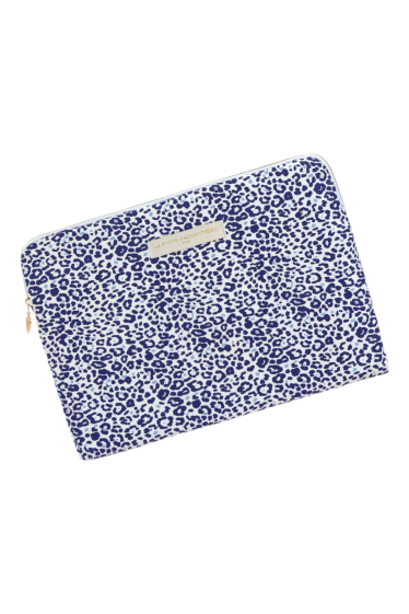 Wholesaler La p'tite cachottière - Ipad macbook 13" leopard print pouch