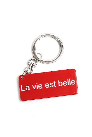 Großhändler La p'tite cachottière - Schlüsselanhänger „Das Leben ist schön“