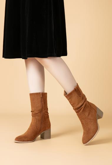 Wholesaler Lady Glory - Suedette heeled boots