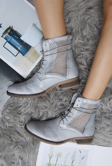 Wholesaler Lady Glory - Lace-up openwork ankle boot