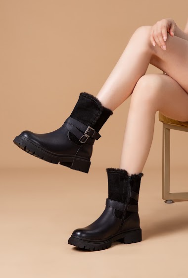 Wholesaler Lady Glory - Lined ankle boot with double straps