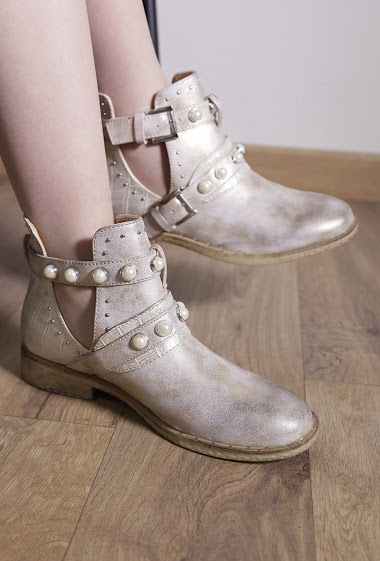 Wholesaler Lady Glory - Mid-season pearl ankle boot
