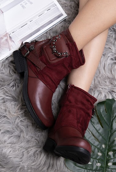 Wholesaler Lady Glory - Ankle boots with mini pouch