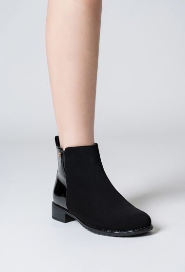 Wholesaler Lady Glory - Patent bi-material ankle boots