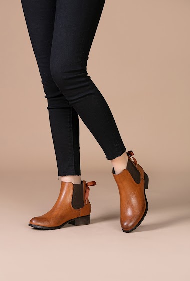 Wholesaler Lady Glory - Chelsea boots with bow at the back