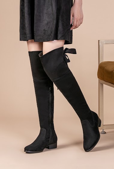 Wholesaler Lady Glory - Over-the-knee boots with satin lace