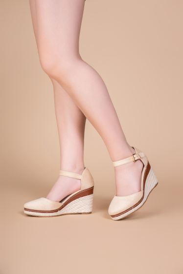 Wholesaler Lady Glory - Suede wedge espadrille sandals
