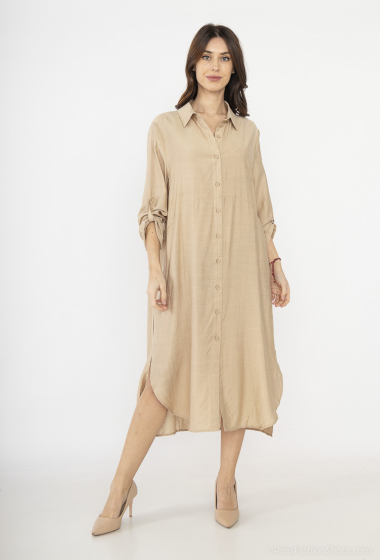 Grossiste LAJOLY - Robe chemise longue en coton