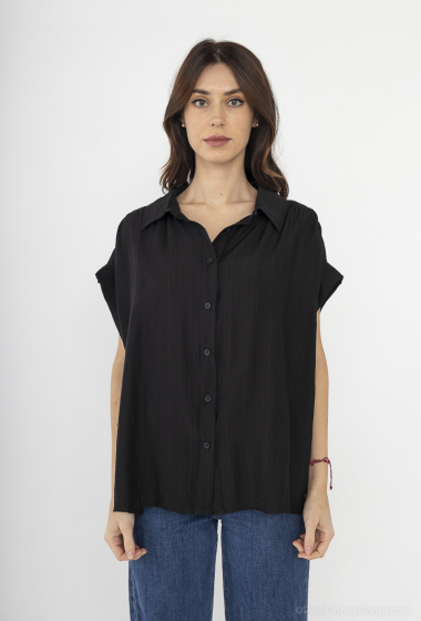 Grossiste LAJOLY - T-shirt chemise en coton manches courtes