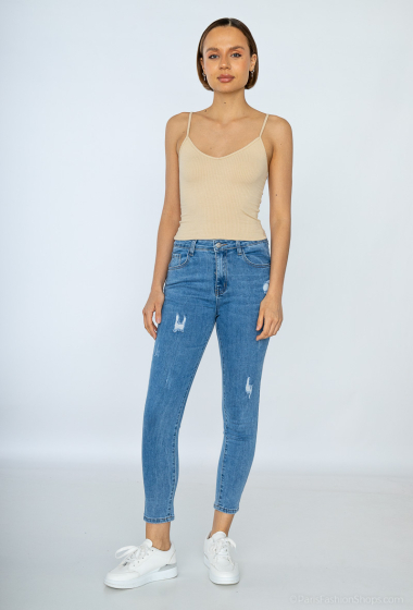 Wholesaler LAJOLY - Frayed bottom flare jeans