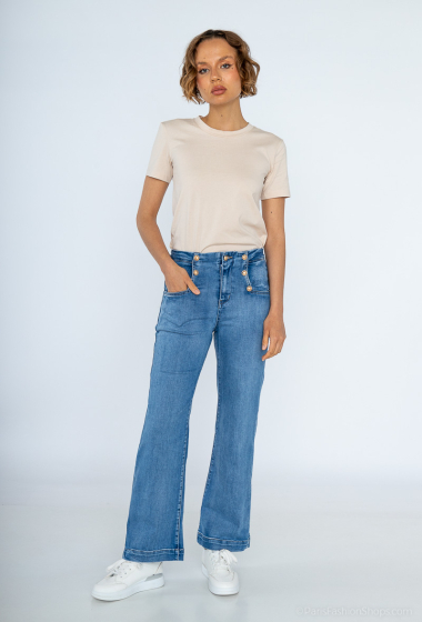 Wholesaler LAJOLY - Frayed bottom flare jeans