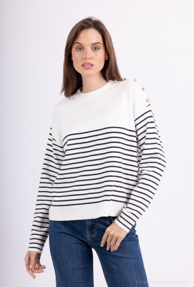 Wholesaler LAJOLY - Sequined Striped Sweater