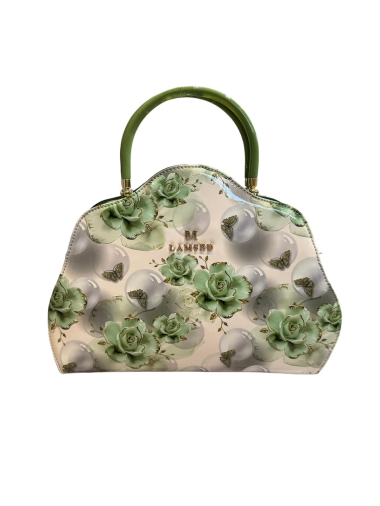 Wholesaler Lantadeli - Patent handbag with flower motif clasp