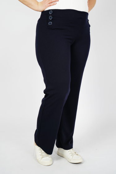 Wholesaler YOU UDRESS - HIGH-WAISTED STRETCH NAVY TROUSERS