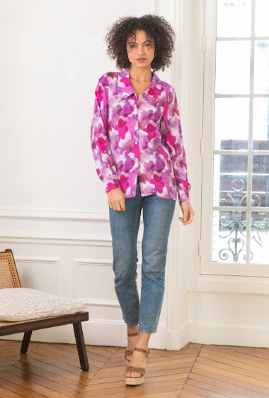 Wholesaler Last Queen - Printed shirt blouse, classic regular fit