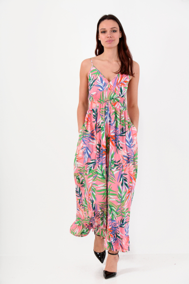 Wholesaler Last Queen - Tropical printed dress with straps,