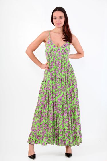 Wholesaler Last Queen - Tropical printed dress with straps,